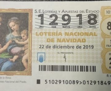 AGOTADA Loteria Navidad. número 12918